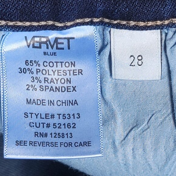 Vervet Women's High Rise Ankle Skinny Split Hem Jeans. Size 28 - Picture 7 of 7